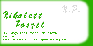 nikolett posztl business card